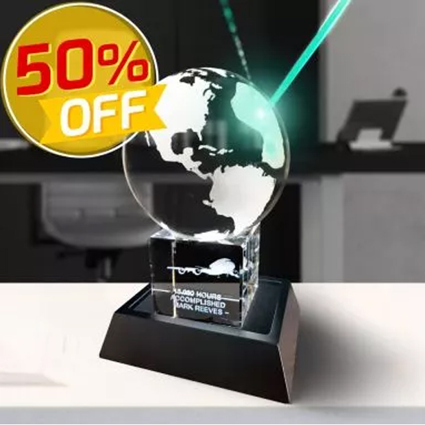 3D Crystal Earth Globe Award