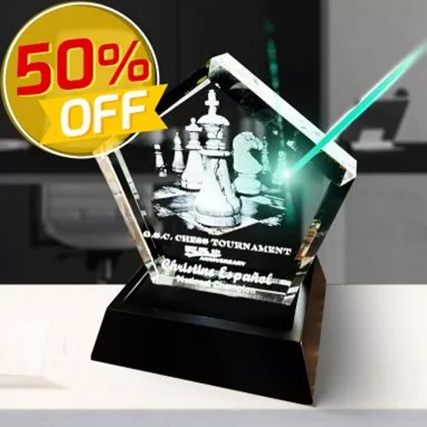 3D Crystal Pentagon Award
