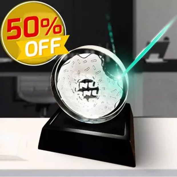 3D Crystal Puck Award