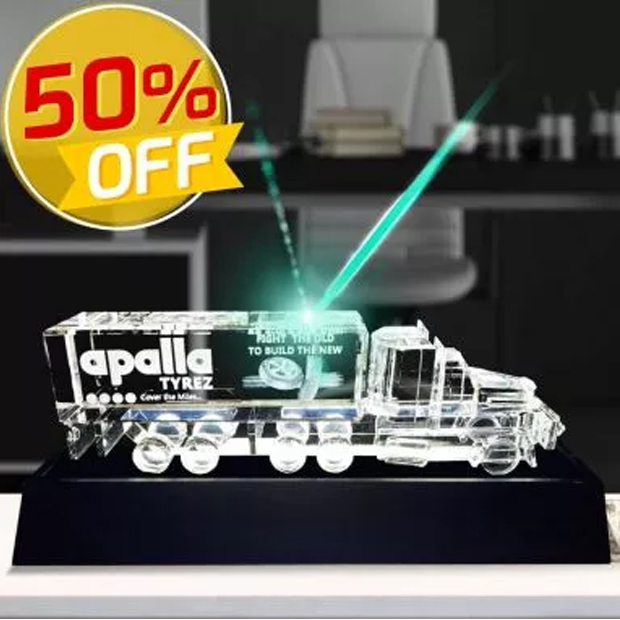 3D Crystal Truck Award